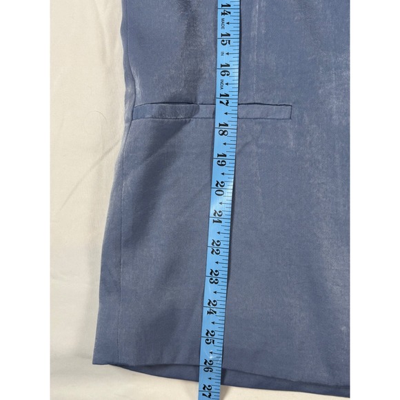 NWT Quite Luxury Vince designer Satin Blazer Light Blue Italian Fabric Women 6 - Picture 11 of 11